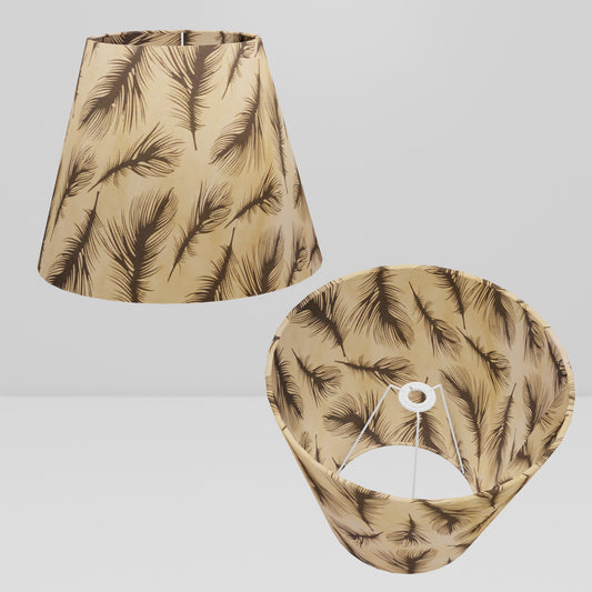 Conical Lamp Shade B102 - Black Feather, 23cm(top) x 40cm(bottom) x 31cm(height)