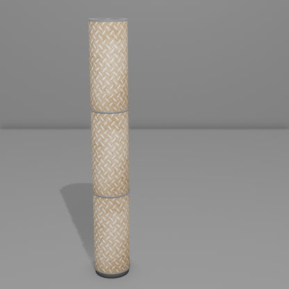 3 Panel Floor Lamp - P10 - Batik Tread Plate Natural, 20cm(d) x 1.4m(h)