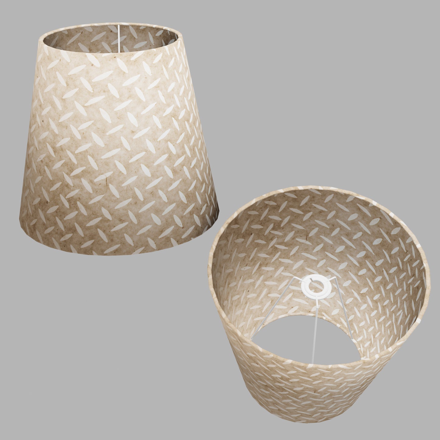 Conical Lamp Shade P10 - Batik Tread Plate Natural, 23cm(top) x 35cm(bottom) x 31cm(height)