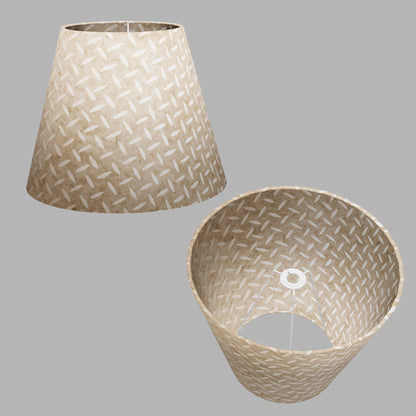 Conical Lamp Shade P10 - Batik Tread Plate Natural, 23cm(top) x 40cm(bottom) x 31cm(height)