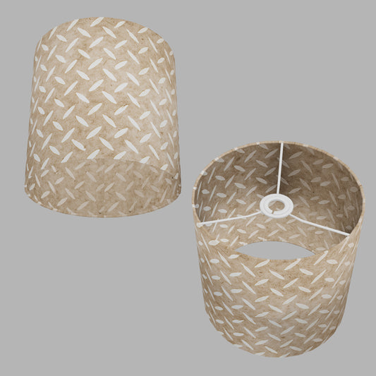 Drum Lamp Shade - P10 - Batik Tread Plate Natural, 25cm x 25cm