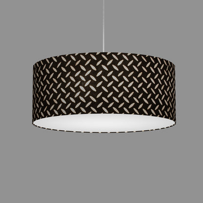 Drum Lamp Shade - P11 - Batik Tread Plate Black, 50cm(d) x 20cm(h)