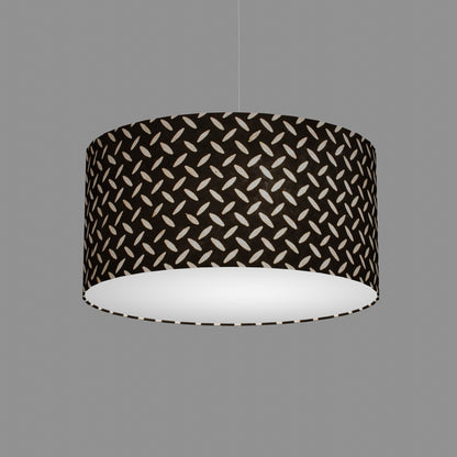 Drum Lamp Shade - P11 - Batik Tread Plate Black, 50cm(d) x 25cm(h)