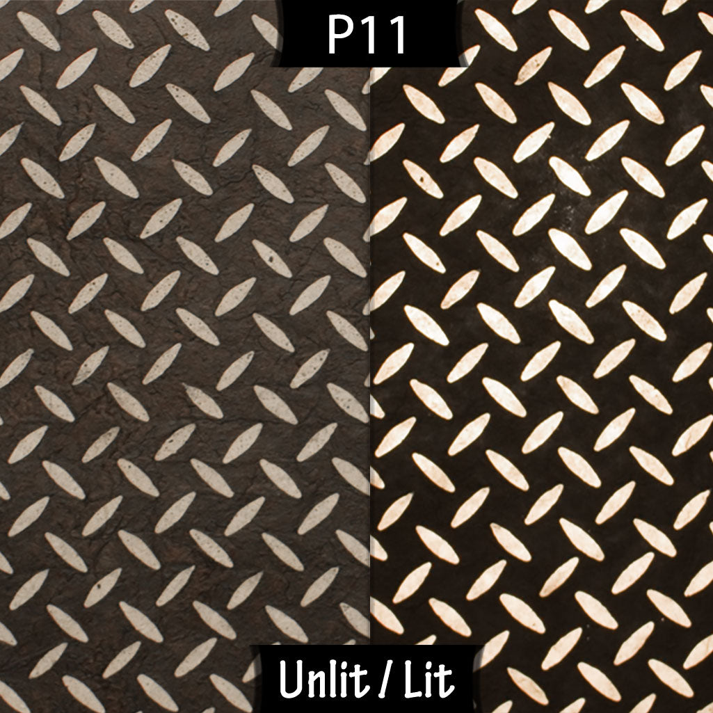 Wall Light - P11 - Batik Tread Plate Black, 36cm(wide) x 20cm(h)