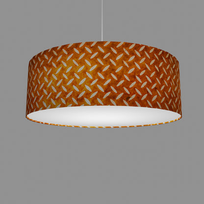 Drum Lamp Shade - P12 - Batik Tread Plate Brown, 60cm(d) x 20cm(h)