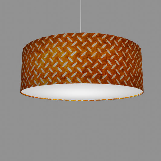 Drum Lamp Shade - P12 - Batik Tread Plate Brown, 60cm(d) x 20cm(h)