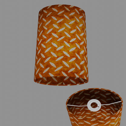 Oval Lamp Shade - P12 - Batik Tread Plate Brown, 20cm(w) x 30cm(h) x 13cm(d)