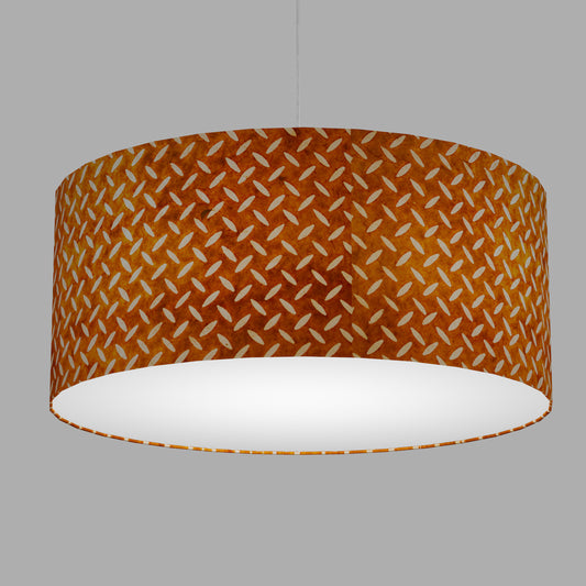 Drum Lamp Shade - P12 - Batik Tread Plate Brown, 70cm(d) x 30cm(h)