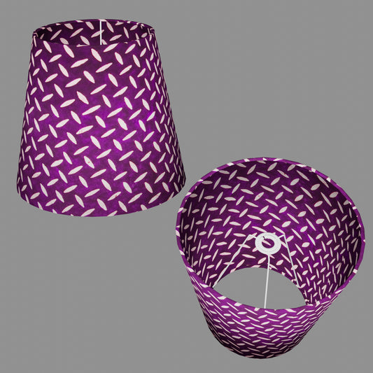Conical Lamp Shade P13 - Batik Tread Plate Purple, 23cm(top) x 35cm(bottom) x 31cm(height)
