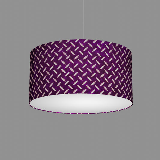 Drum Lamp Shade - P13 - Batik Tread Plate Purple, 50cm(d) x 25cm(h)