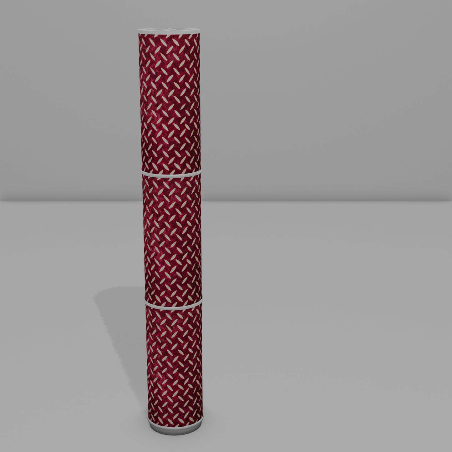 3 Panel Floor Lamp - P14 - Batik Tread Plate Cranberry, 20cm(d) x 1.4m(h)