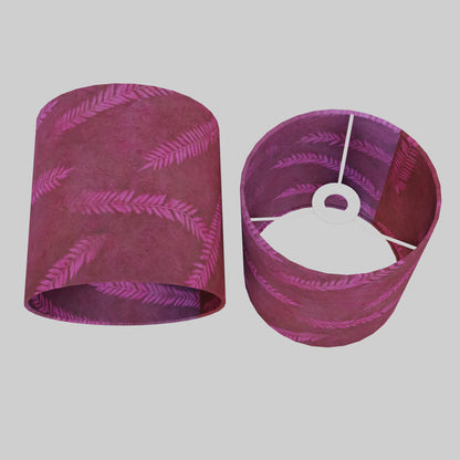 Drum Lamp Shade - P25 - Resistance Dyed Pink Fern, 20cm(d) x 20cm(h)