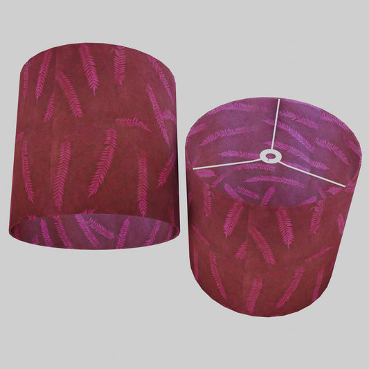 Drum Lamp Shade - P25 - Resistance Dyed Pink Fern, 40cm(d) x 40cm(h)