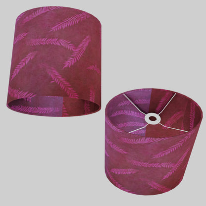 Oval Lamp Shade - P25 - Resistance Dyed Pink Fern, 30cm(w) x 30cm(h) x 22cm(d)