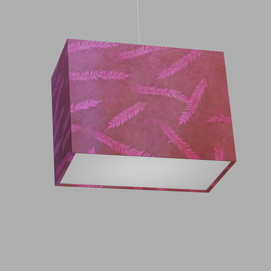 Rectangle Lamp Shade - P25 - Resistance Dyed Pink Fern, 40cm(w) x 30cm(h) x 20cm(d)