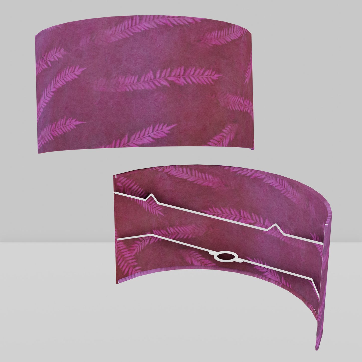 Wall Light - P25 - Resistance Dyed Pink Fern, 36cm(wide) x 20cm(h)
