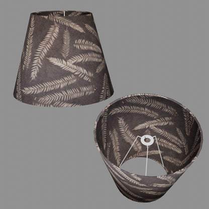 Conical Lamp Shade P26 - Resistance Dyed Brown Fern, 23cm(top) x 40cm(bottom) x 31cm(height)