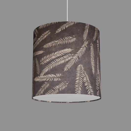 Drum Lamp Shade - P26 - Resistance Dyed Brown Fern, 30cm(d) x 30cm(h)