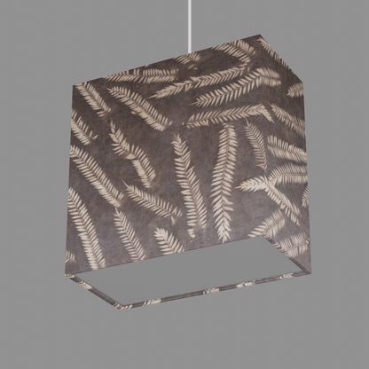 Rectangle Lamp Shade - P26 - Resistance Dyed Brown Fern, 30cm(w) x 30cm(h) x 15cm(d)