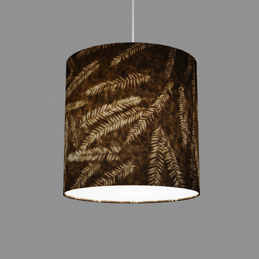 Drum Lamp Shade - P26 - Resistance Dyed Brown Fern, 30cm(d) x 30cm(h)