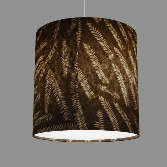 Drum Lamp Shade - P26 - Resistance Dyed Brown Fern, 40cm(d) x 40cm(h)