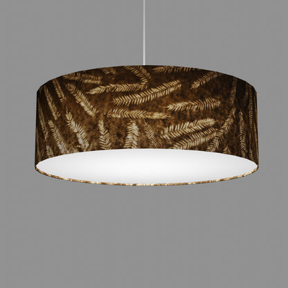 Drum Lamp Shade - P26 - Resistance Dyed Brown Fern, 60cm(d) x 20cm(h)