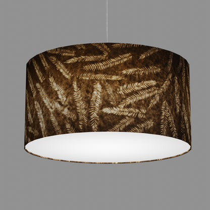 Drum Lamp Shade - P26 - Resistance Dyed Brown Fern, 60cm(d) x 30cm(h)