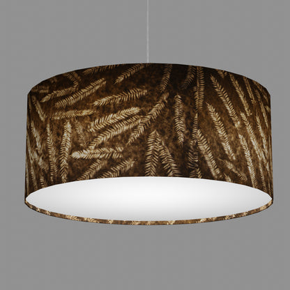 Drum Lamp Shade - P26 - Resistance Dyed Brown Fern, 70cm(d) x 30cm(h)