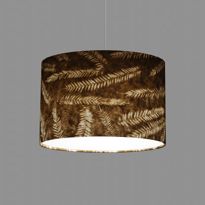 Oval Lamp Shade - P26 - Resistance Dyed Brown Fern, 30cm(w) x 20cm(h) x 22cm(d)