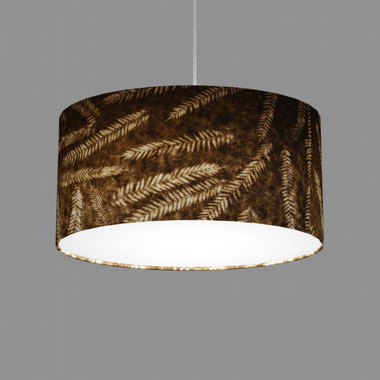 Oval Lamp Shade - P26 - Resistance Dyed Brown Fern, 40cm(w) x 20cm(h) x 30cm(d)