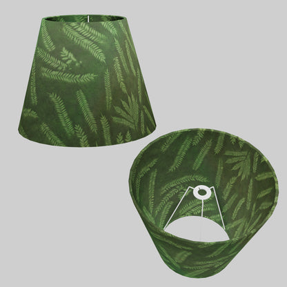 Conical Lamp Shade P27 - Resistance Dyed Green Fern, 23cm(top) x 40cm(bottom) x 31cm(height)