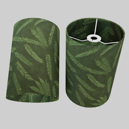 Drum Lamp Shade - P27 - Resistance Dyed Green Fern, 20cm(d) x 30cm(h)