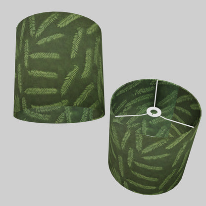 Drum Lamp Shade - P27 - Resistance Dyed Green Fern, 30cm(d) x 30cm(h)