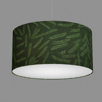 Drum Lamp Shade - P27 - Resistance Dyed Green Fern, 60cm(d) x 30cm(h)