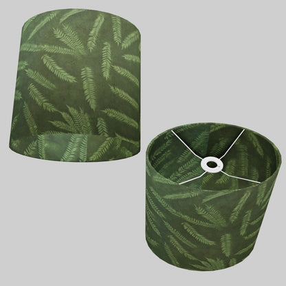 Oval Lamp Shade - P27 - Resistance Dyed Green Fern, 30cm(w) x 30cm(h) x 22cm(d)
