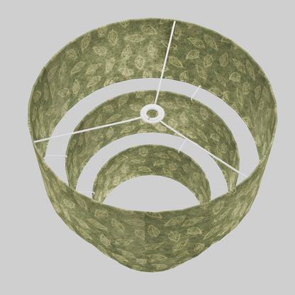 3 Tier Lamp Shade - P29 - Batik Leaf on Green, 50cm x 20cm, 40cm x 17.5cm & 30cm x 15cm