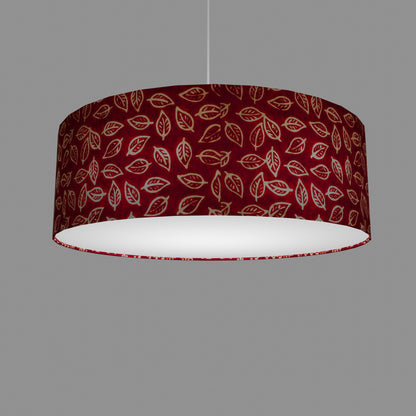 Drum Lamp Shade - P30 - Batik Leaf on Red, 60cm(d) x 20cm(h)