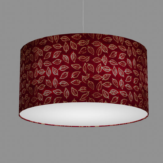 Drum Lamp Shade - P30 - Batik Leaf on Red, 60cm(d) x 30cm(h)
