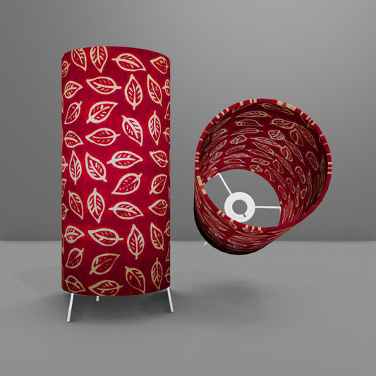 Free Standing Table Lamp Small - P30 ~ Batik Leaf on Red