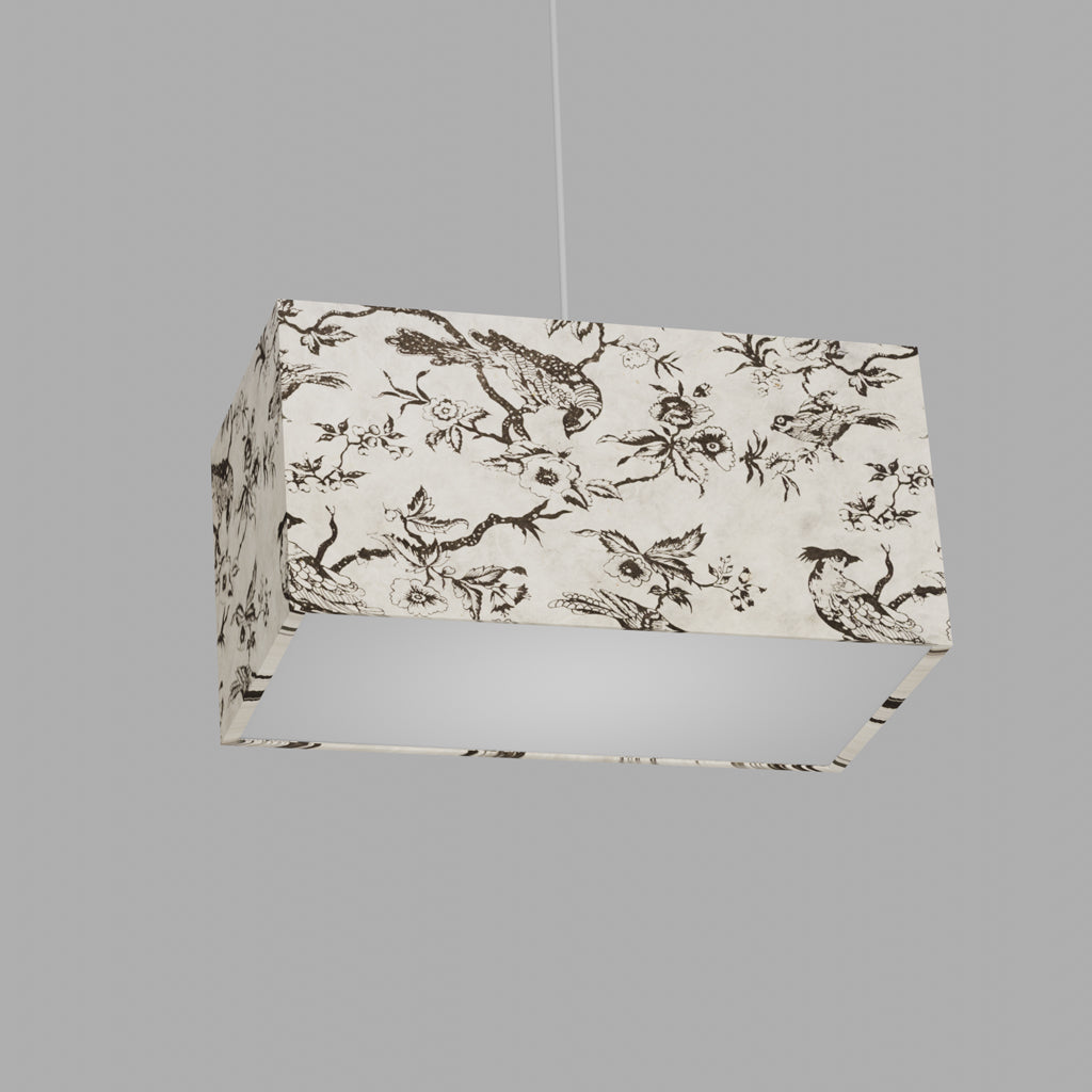 Rectangle Lamp Shade - P41 - Oriental Birds, 40cm(w) x 20cm(h) x 20cm(d)