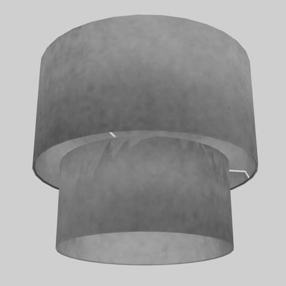 2 Tier Lamp Shade - P53 - Pewter Grey, 40cm x 20cm & 30cm x 15cm