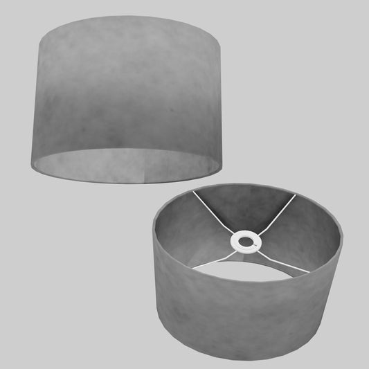 Oval Lamp Shade - P53 - Pewter Grey, 30cm(w) x 20cm(h) x 22cm(d)