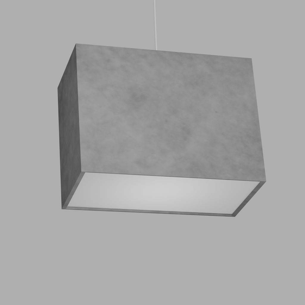Rectangle Lamp Shade - P53 - Pewter Grey, 40cm(w) x 30cm(h) x 20cm(d)