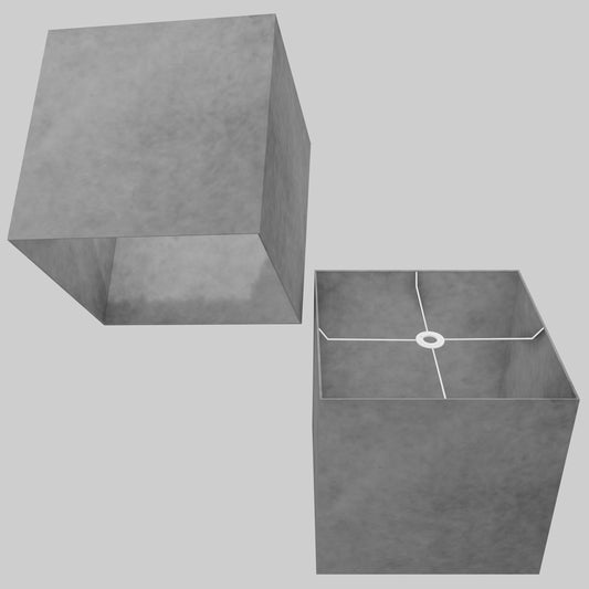 Square Lamp Shade - P53 - Pewter Grey, 40cm(w) x 40cm(h) x 40cm(d)