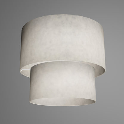 2 Tier Lamp Shade - P54 - Natural Lokta, 40cm x 20cm & 30cm x 15cm