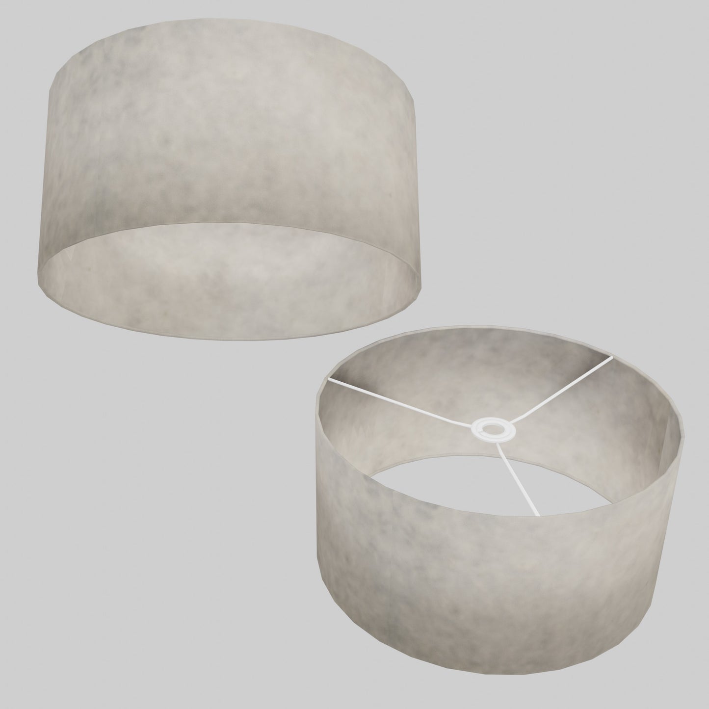 Drum Lamp Shade - P54 - Natural Lokta, 40cm(d) x 20cm(h)