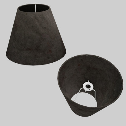 Conical Lamp Shade P55 - Black Lokta, 15cm(top) x 30cm(bottom) x 22cm(height)