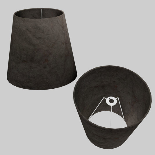 Conical Lamp Shade P55 - Black Lokta, 23cm(top) x 35cm(bottom) x 31cm(height)