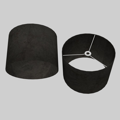 Drum Lamp Shade - P55 - Black Lokta, 40cm(d) x 30cm(h)
