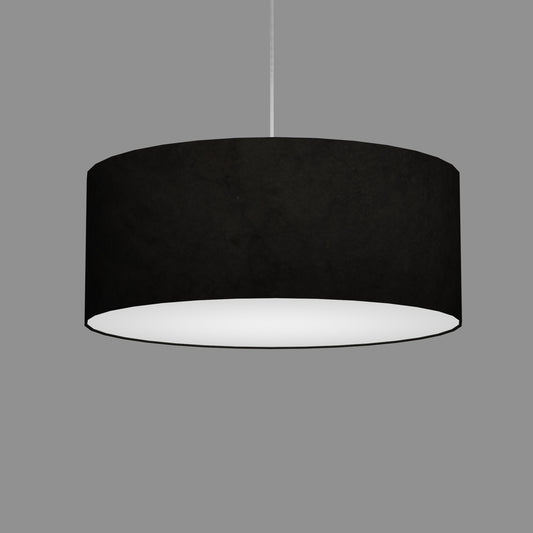Drum Lamp Shade - P55 - Black Lokta, 50cm(d) x 20cm(h)